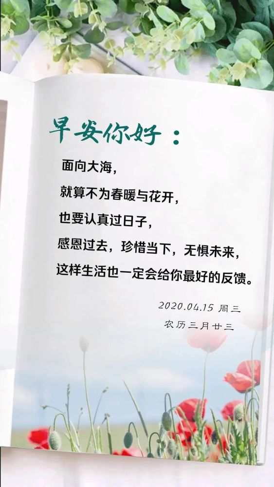 早安心语图片日签带字:感恩过去,珍惜当下,无惧未来