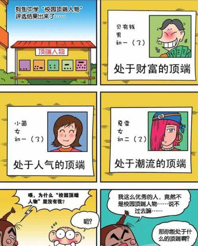 爆笑校园:狗刨中学"校园顶端人物排行榜"