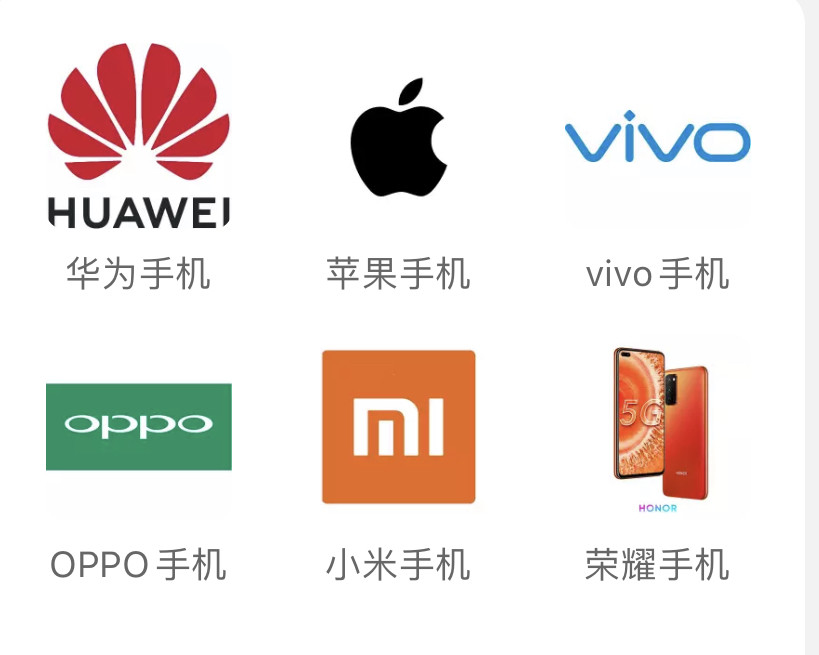 苹果,华为,小米,vivo,oppo