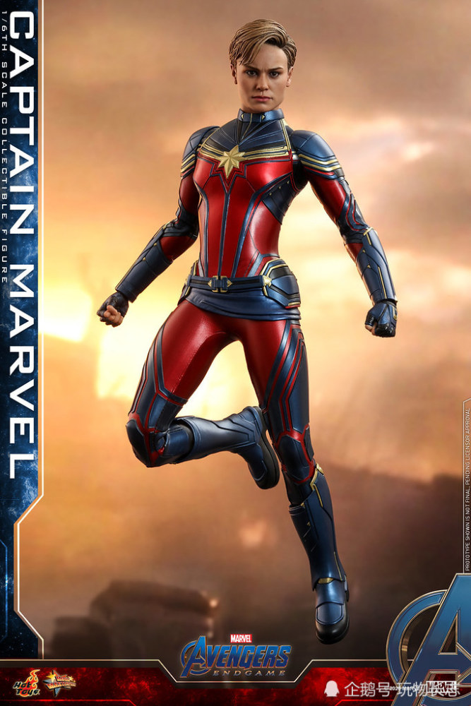 一头短发造型干练,hottoys《复仇者联盟:终局之战》 惊奇队长发布