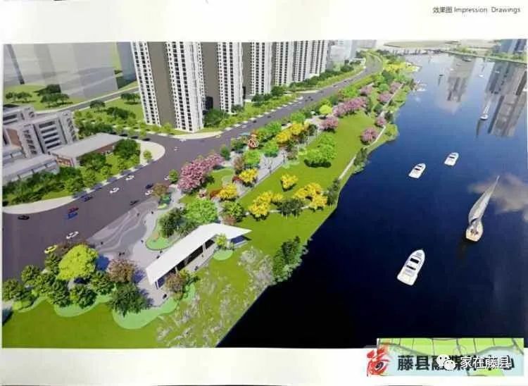 藤县滨江公园预计2021年春节前建成