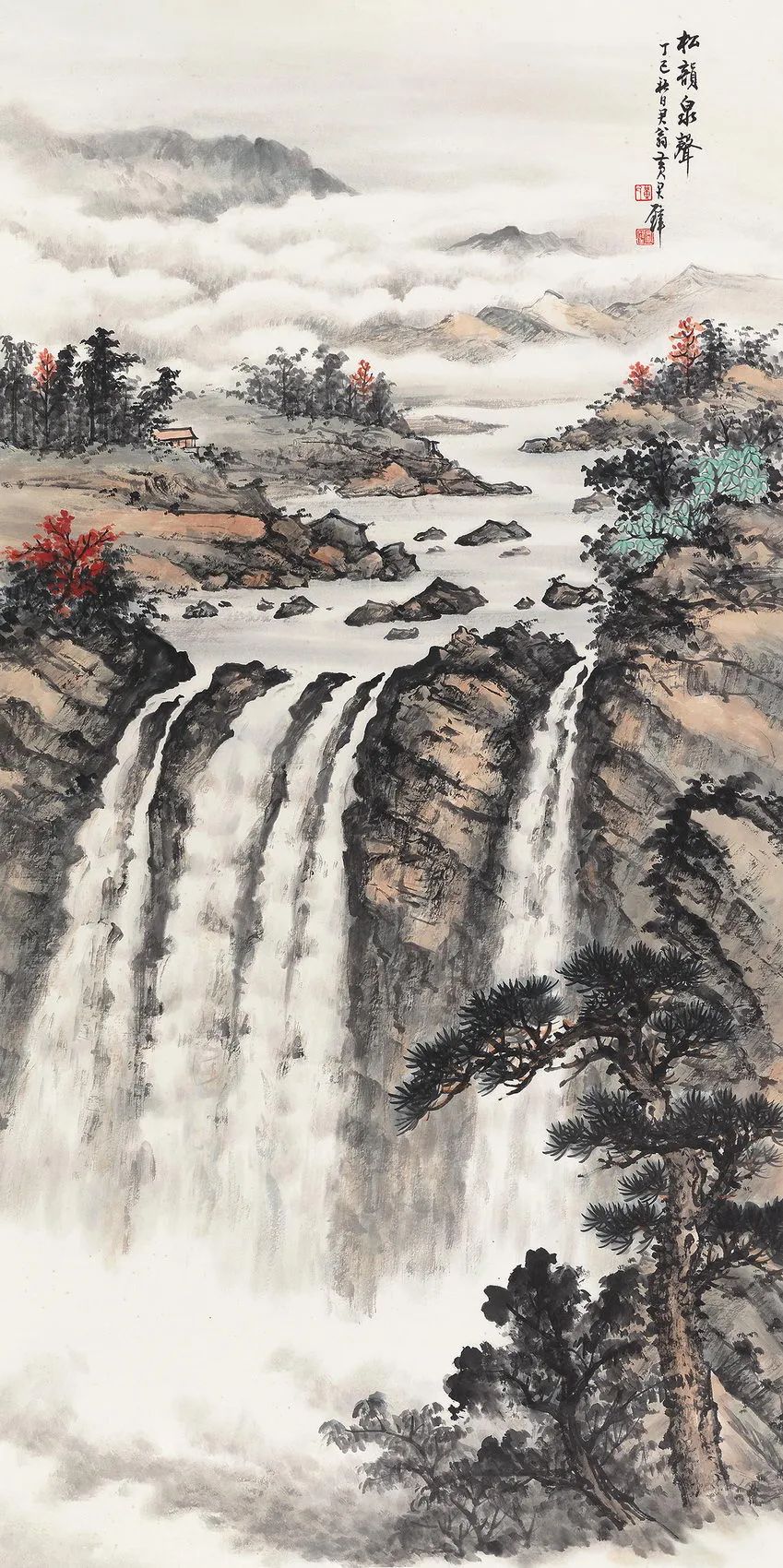 山水名家黄君璧教你画雪景,雨景