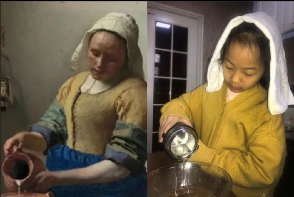 世界名画,戴珍珠耳环的少女,自画像