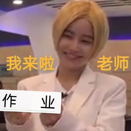 表情包:老师,我来交作业啦