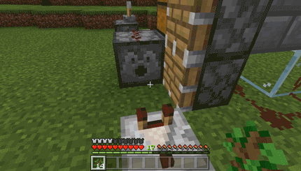 我的世界,活塞,粘性活塞,石砖,红石,玻璃