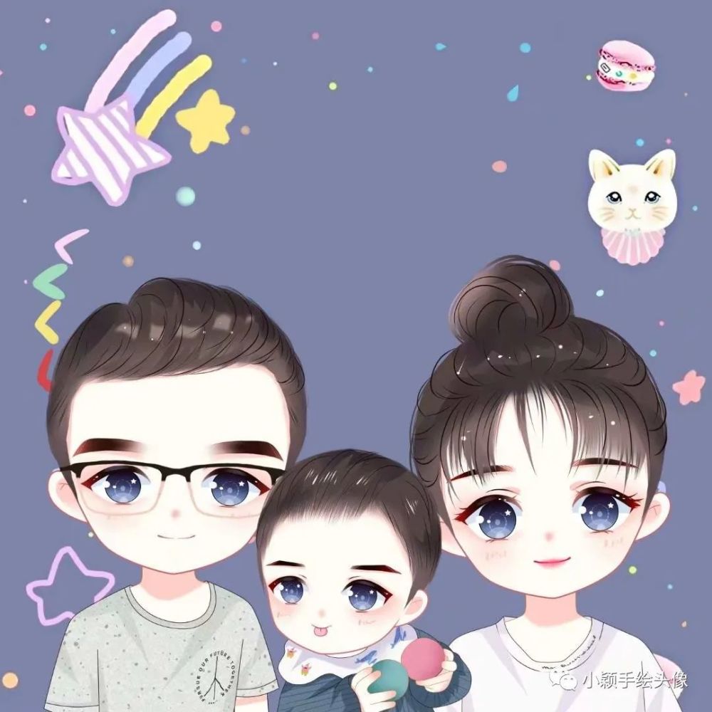 动漫头像,一家三口头像合集,喜欢吗?