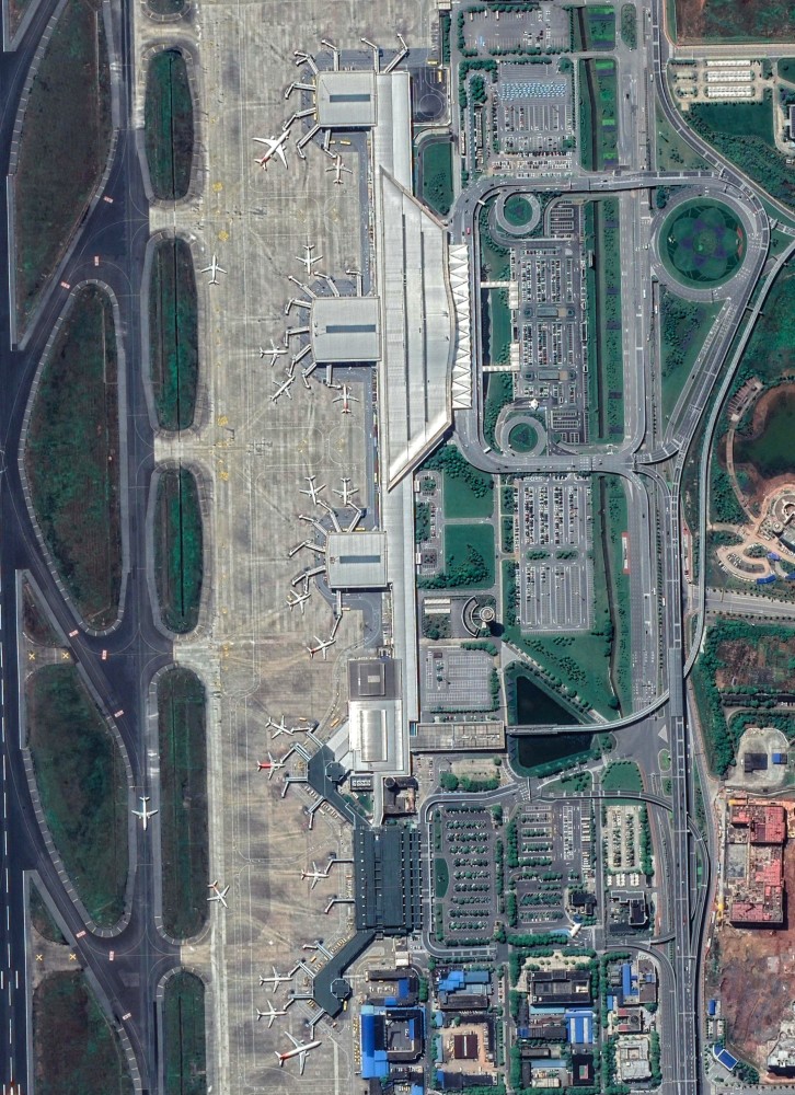 航拍长沙黄花国际机场,湖南最大的民用机场