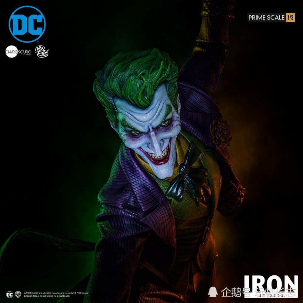 细节恐怖如斯,iron studios dc漫画大反派小丑雕像