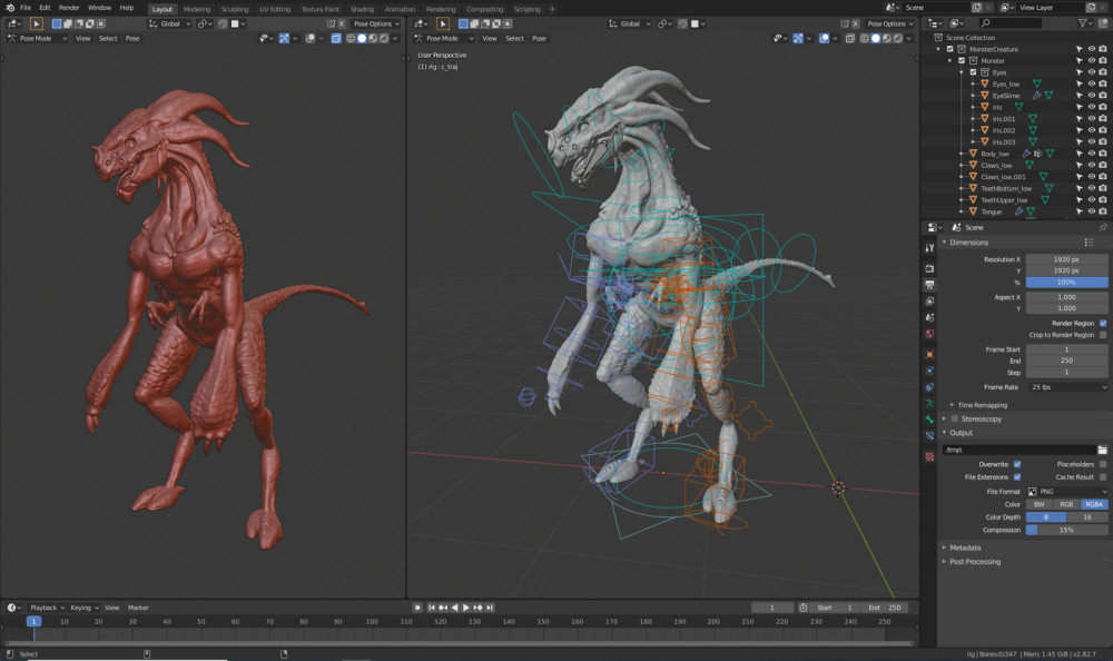 来一组3d建模设计3d风格的异能小怪兽