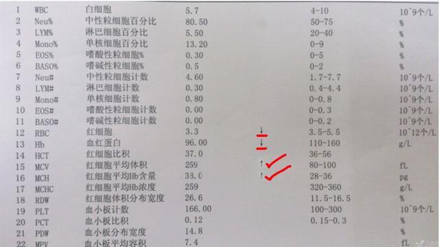 如何查看血常规化验单-贫血篇