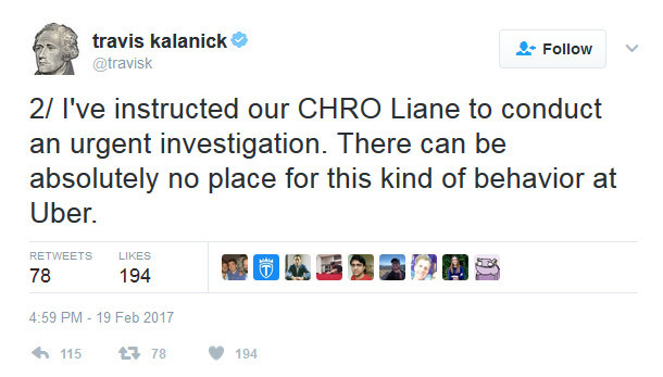 eTouruieToro：优步陷入“骚扰门”，CEO紧急调查616 / author:etoroellen / PostsID:495814