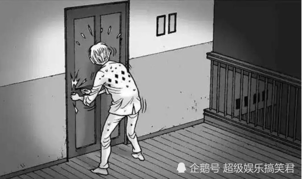 无声漫画:门缝下的眼睛