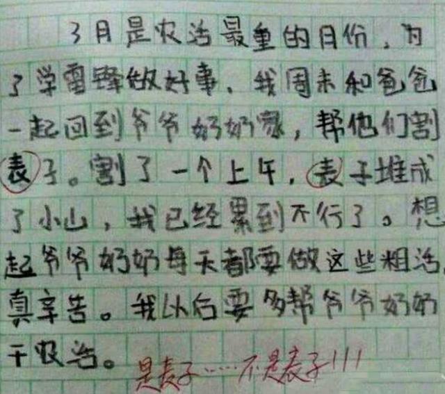 小学生"奇葩错别字"火了,成功笑趴众网友:未来的谐星