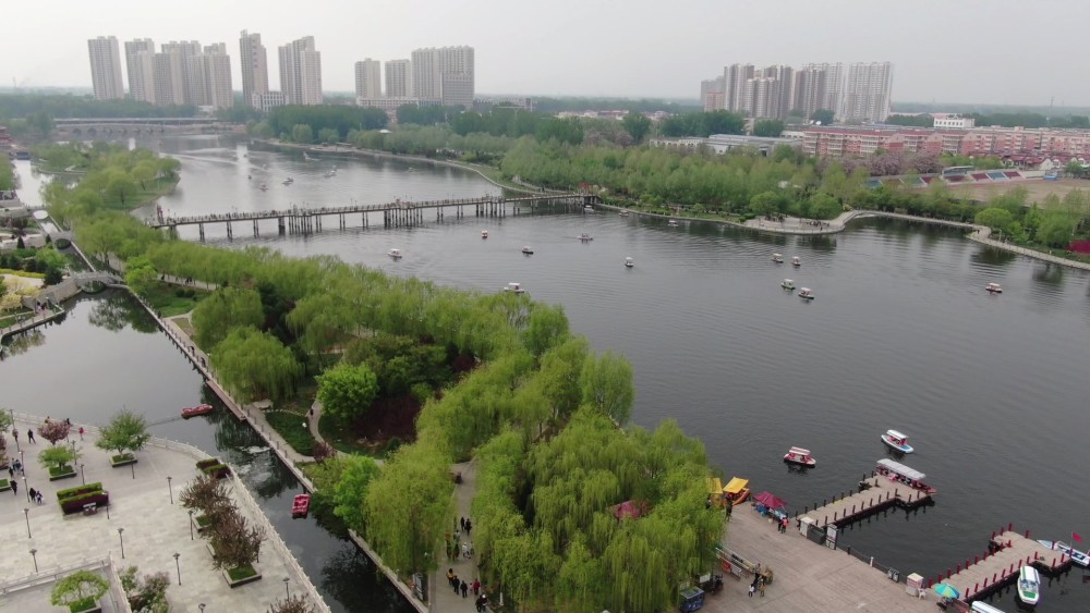 北京周边五一假期好去处,航拍真是太美了,涿州永济公园,免费哟