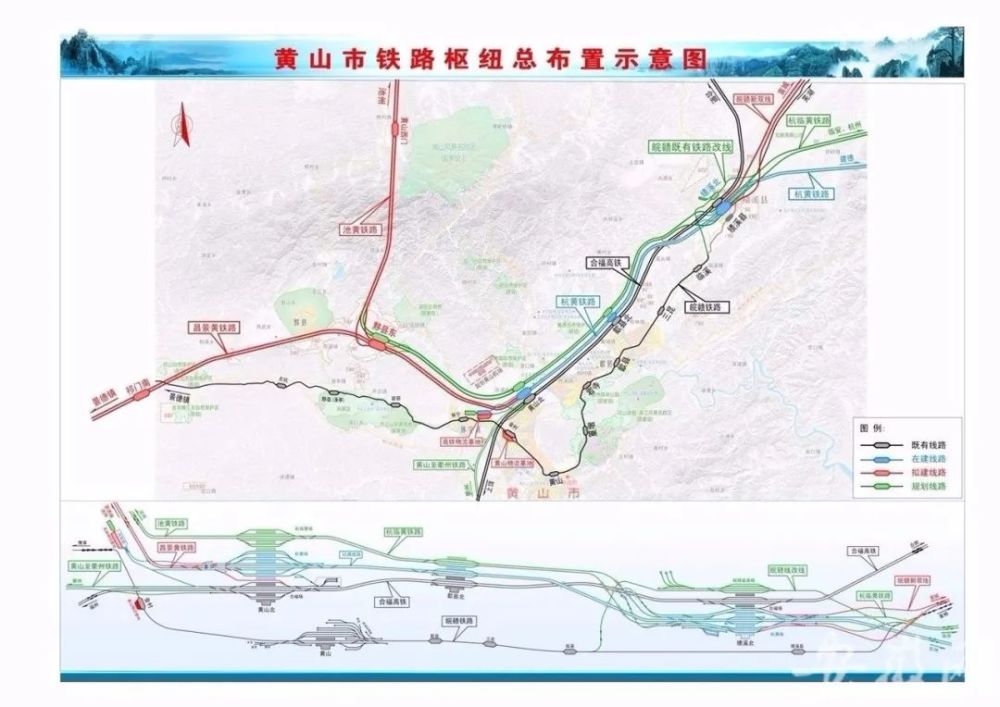 从这一规划可见, 黄山市 除了已经建成并运营的合福高铁,杭黄高铁