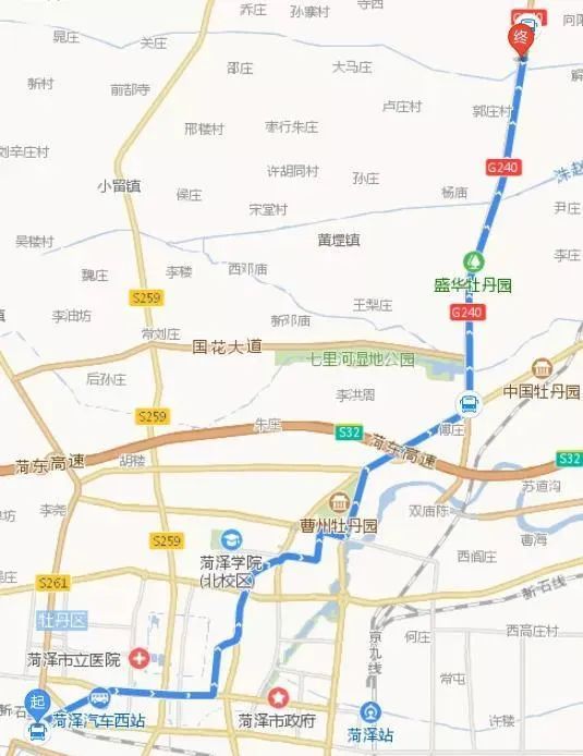 菏泽32路公交车路线图,菏泽22路公交车路线图 明起,菏泽2条公交线路优化延伸!4条公交线路将试运营!