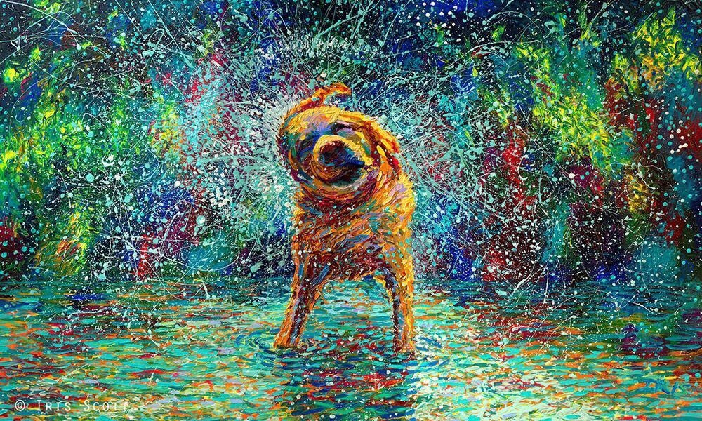 用手指创作的油画作品,很有意思!