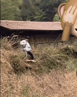 胖虎拍的易烊千玺前空翻:本来想耍酷,结果跳下来四脚!