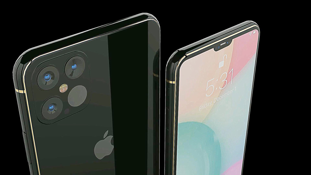 iphone12边框素材,iphone边框素材png iphone12概念图:镶金边框 狭窄刘海 价格美丽让国产手机怎么活?