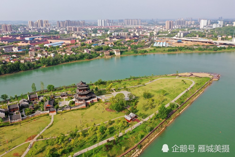 航拍衡阳东洲岛,湘江最美网红岛屿,五一请到这里来打卡