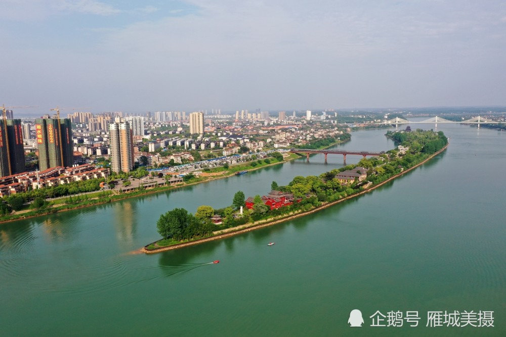 航拍衡阳东洲岛,湘江最美网红岛屿,五一请到这里来打卡