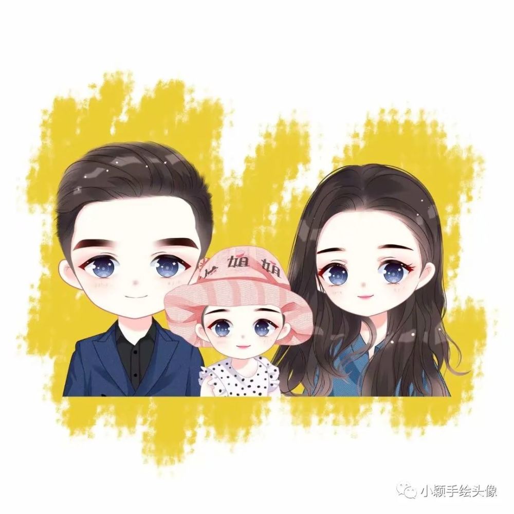微信亲子头像,家庭漫画合照设计,总有你喜欢的