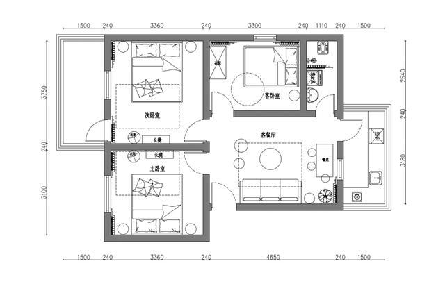 75平米的小户型,简装设计温馨舒适,装修成本12万,朋友