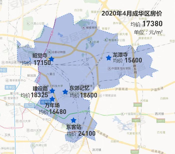 4月全新房价地图全新出炉 来看成都房价有何变化?