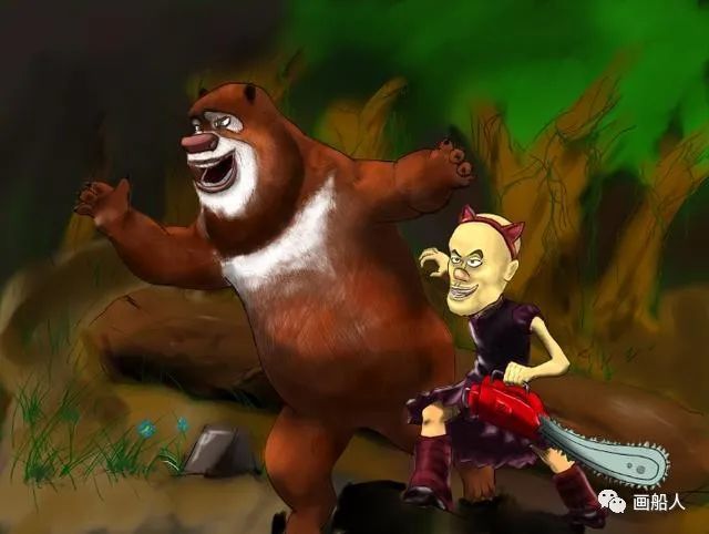 熊出没异样画风:光头强和熊大超级邪恶,熊二是可爱的女孩子?