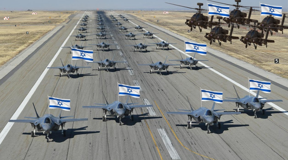 大批以色列战机发动夜袭,伊朗基地一片火海,f35立下大
