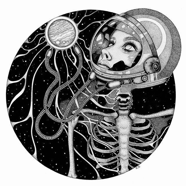 画一张黑白画确实没啥难度,却让你画一张有创意的黑白