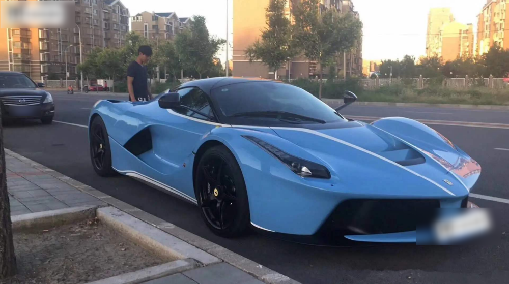 法拉利,贾乃亮,拉法,蓝色法拉利,豪车