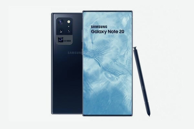三星note20渲染图亮相超窄边框设计屏下镜头屏占比几乎100