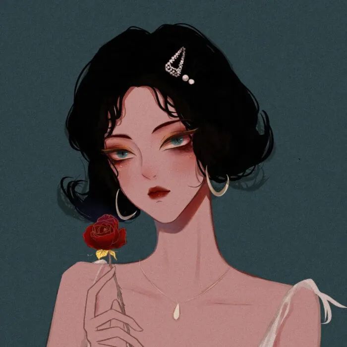 偏复古风女生头像