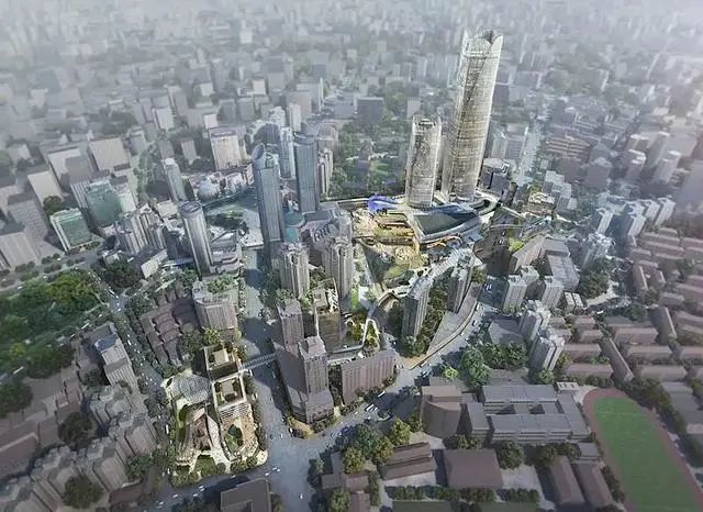上海"浦西第一高楼"——徐家汇中心进入建设高峰期