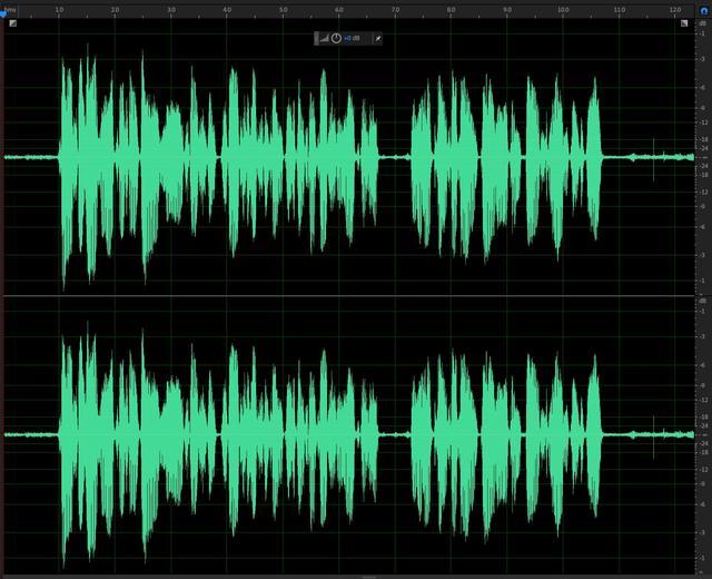 这是未使用塞宾智麦录制的音频波形图.
