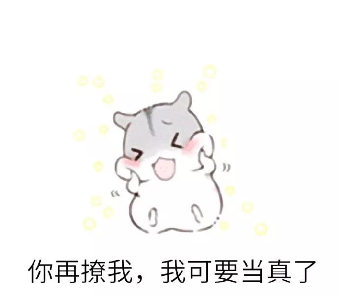 仓鼠表情包:你再撩我我就当真了