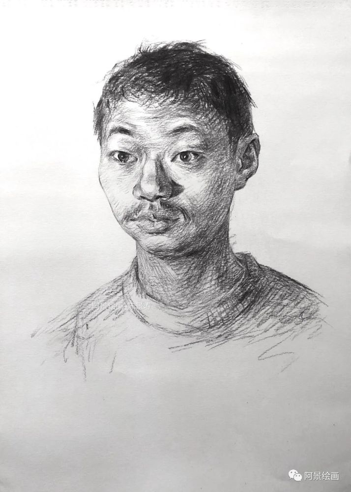 男青年素描肖像