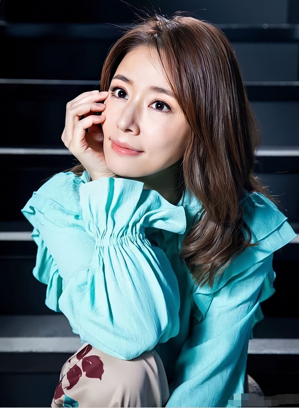 林心如坐在楼梯上凹造型,当镜头怼脸直拍,看清皮肤:确定44岁?