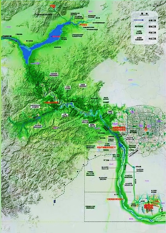 永定河在北京流域图.