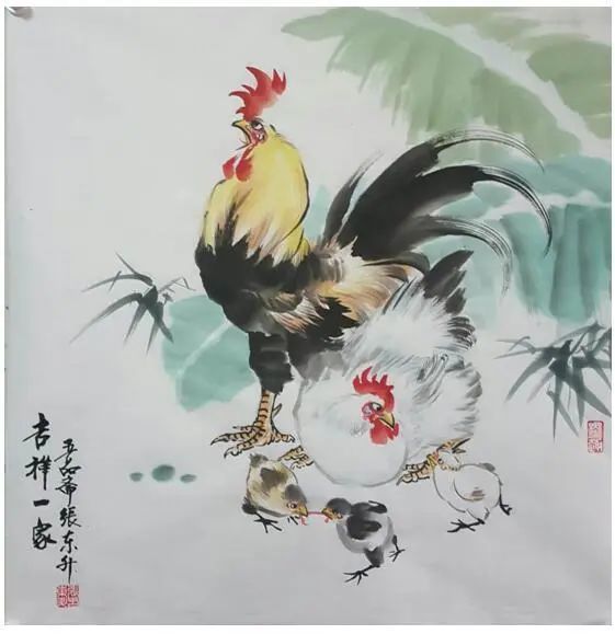 怎样画鸡:张东升老师教你快速掌握国画鸡的绘画技法,如何创作一幅雄鸡