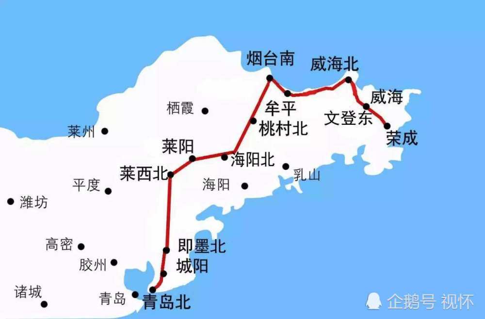 2014年开通的青荣城际铁路是连接青岛市,烟台市与威海市的线路,让烟台