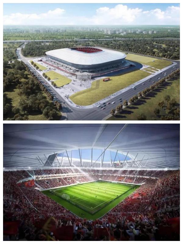 中超豪门新专业足球场剩4个月竣工:可容纳3.3万人