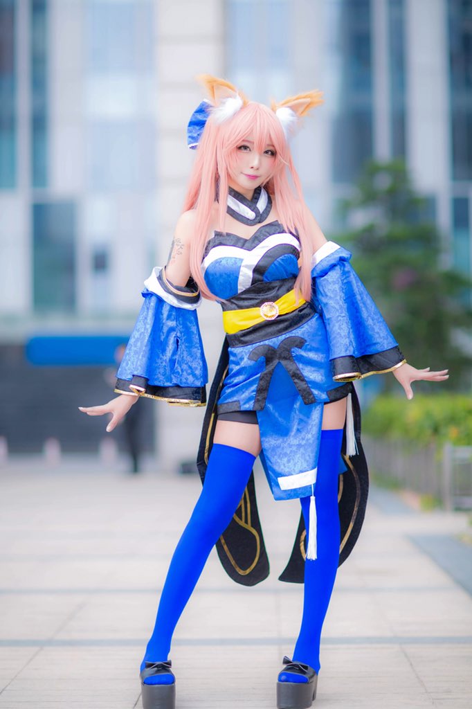 《fate系列》玉藻前cos,小姐姐的"深海袜"太迷人了