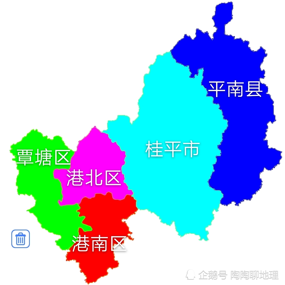 广西贵港市,城区面积排名,桂平市,平南县,港北区