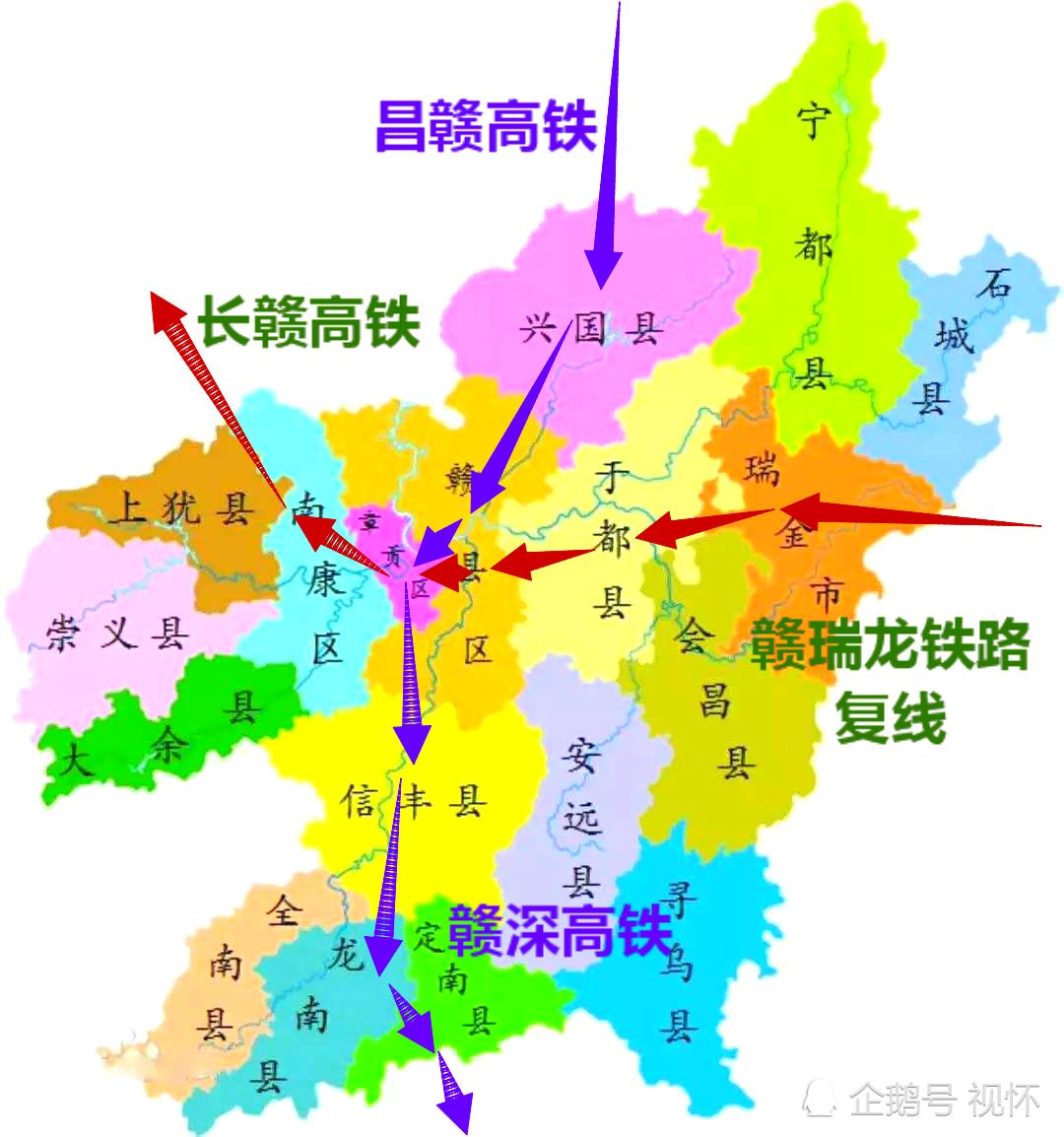 未来5年江西赣州高铁:信丰等3县将圆梦 宁都等8县仍需