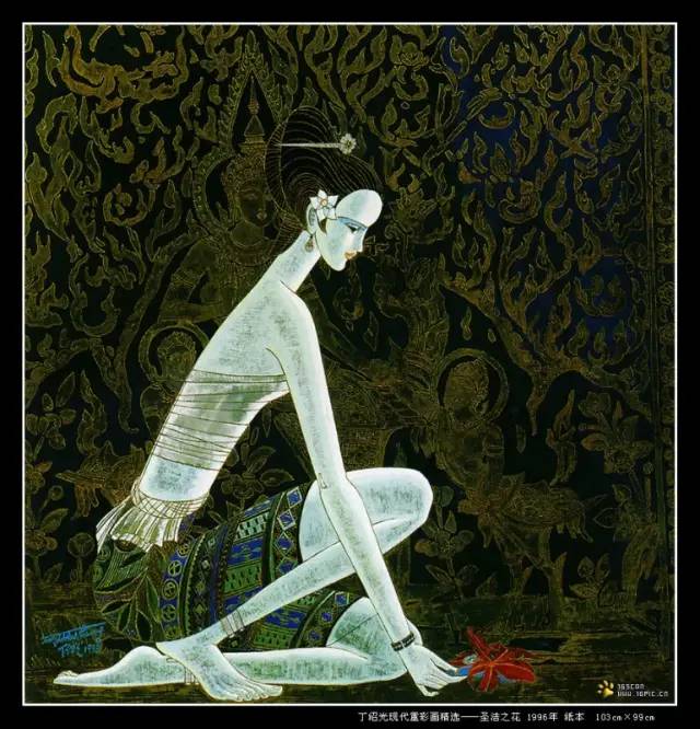 现代重彩画大师——丁绍光