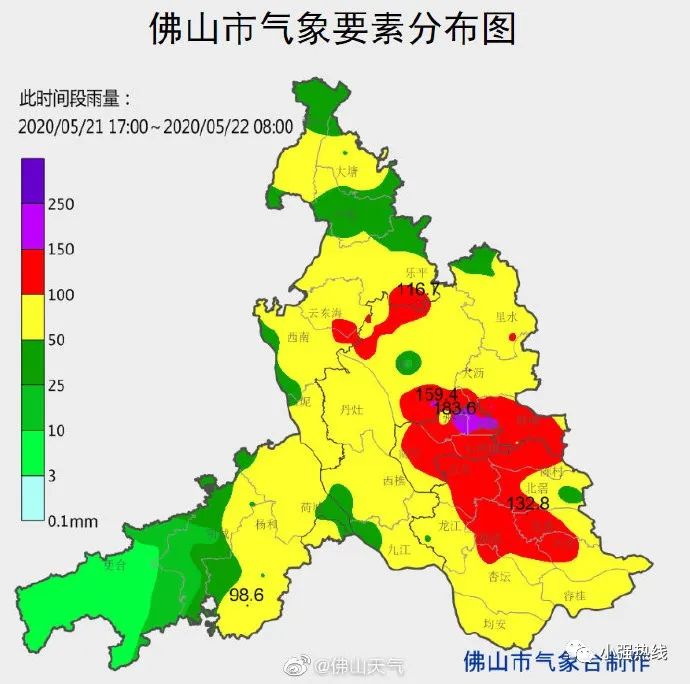 受暴雨影响,佛山多条道路积水!