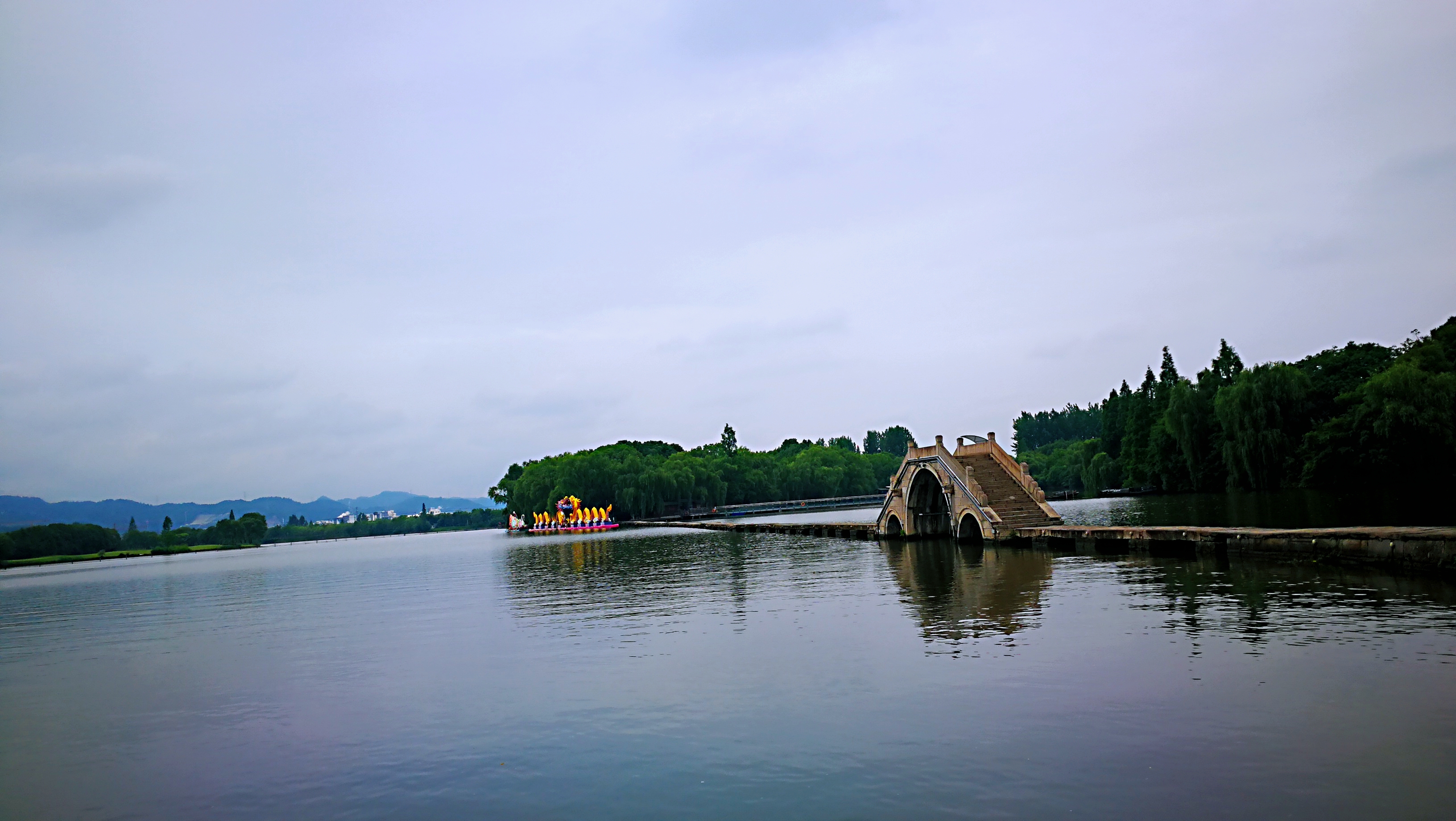 实拍浙江绍兴柯岩风景区美景