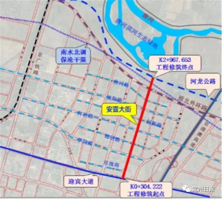 定州双向八车道安喜大街最新进展来了